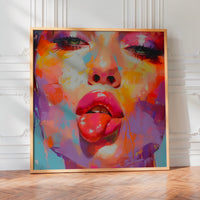 L'impression présentée en poster, sans encadrement, sur un mur neutre.