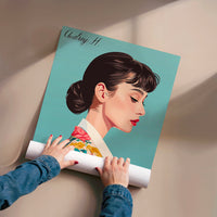 L'impression présentée en poster, sans encadrement, sur un mur neutre.