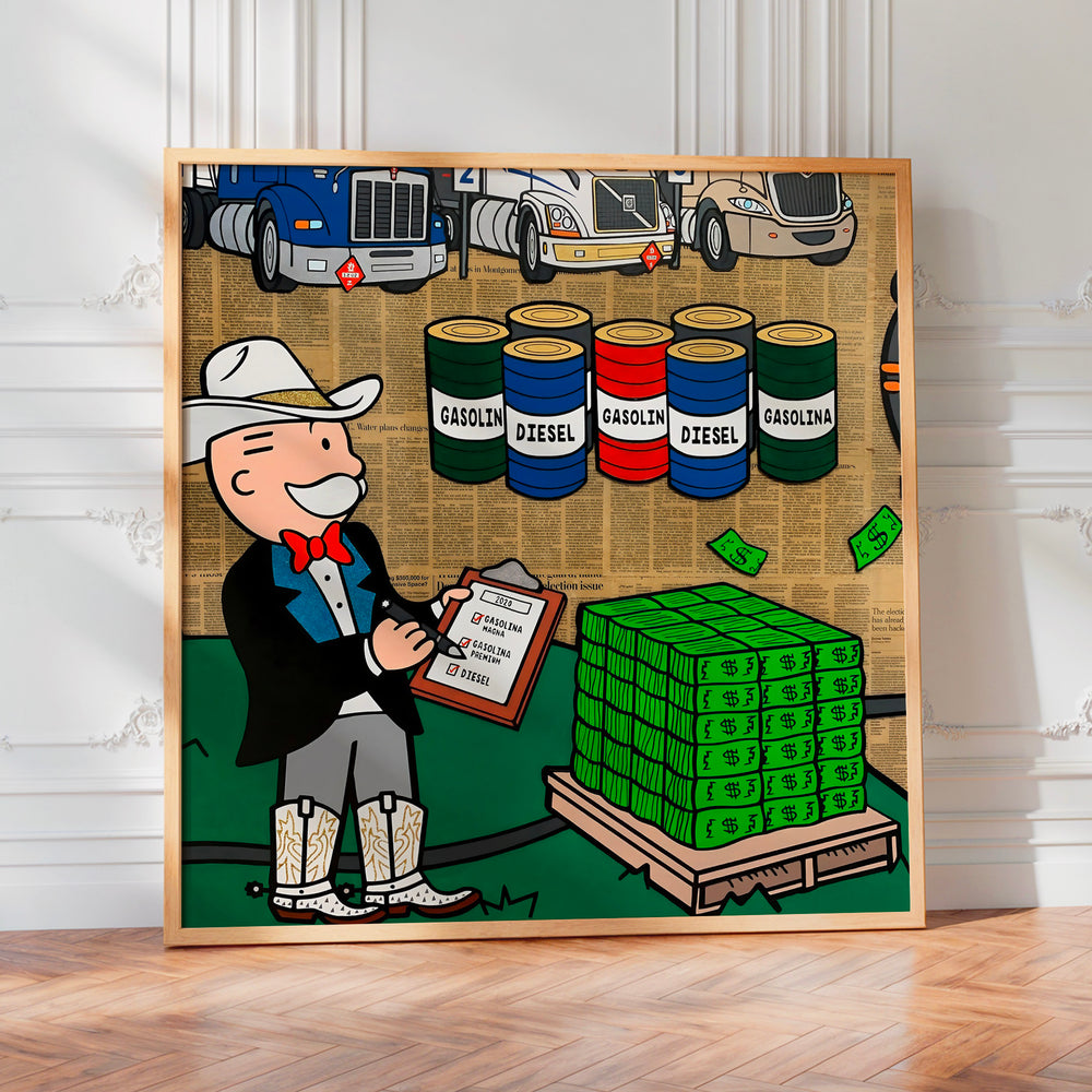 L'impression présentée en poster, sans encadrement, sur un mur neutre.