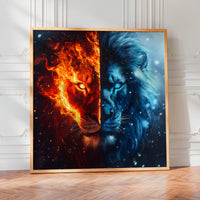 L'impression présentée en poster, sans encadrement, sur un mur neutre.