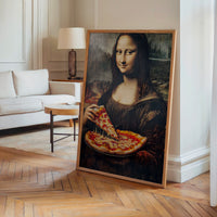 Le tableau accroché en situation dans un intérieur meublé.