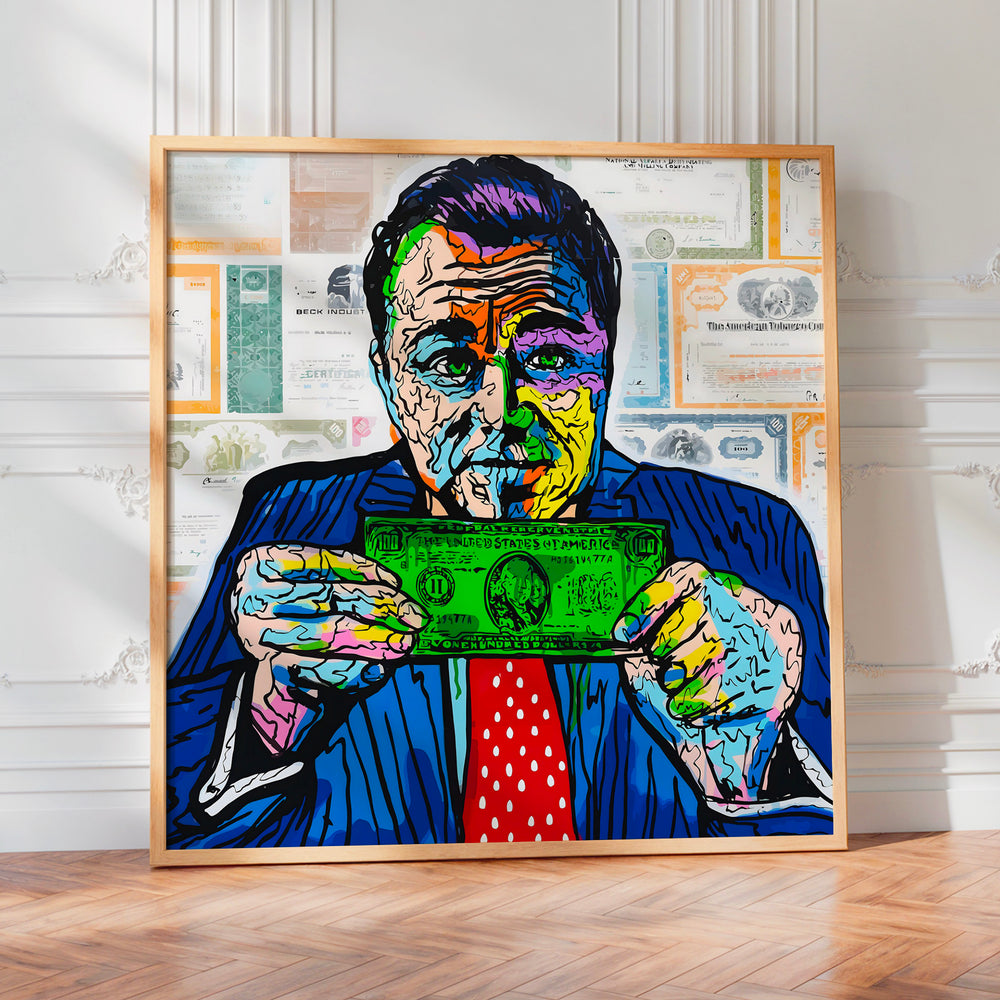 L'impression présentée en poster, sans encadrement, sur un mur neutre.