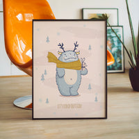 L'impression présentée en poster, sans encadrement, sur un mur neutre.