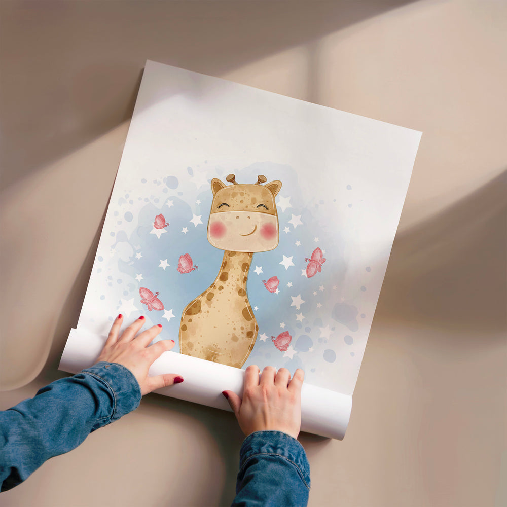 L'impression présentée en poster, sans encadrement, sur un mur neutre.