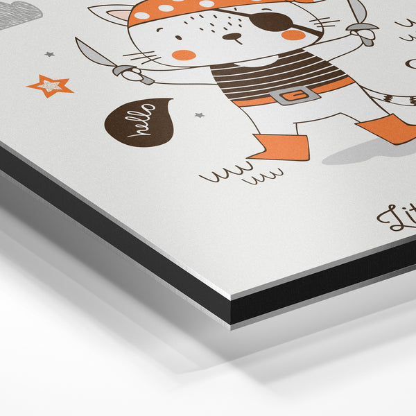Petit Pirate — illustration enfant ligne art — Aluminium Dibond