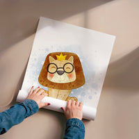 L'impression présentée en poster, sans encadrement, sur un mur neutre.