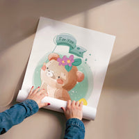 L'impression présentée en poster, sans encadrement, sur un mur neutre.