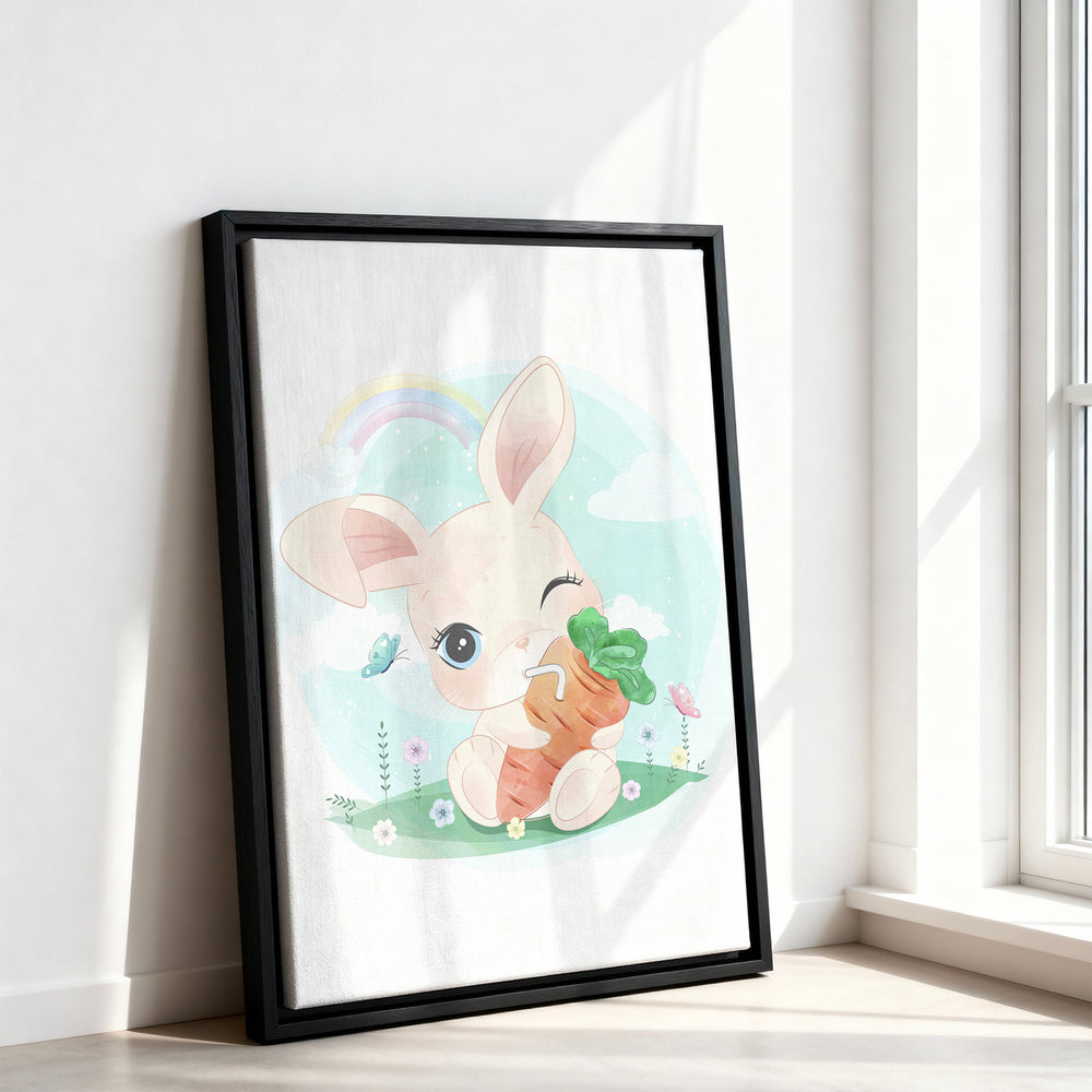 Le tableau accroché en situation dans un intérieur meublé.