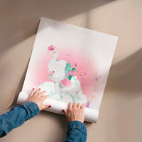 L'impression présentée en poster, sans encadrement, sur un mur neutre.