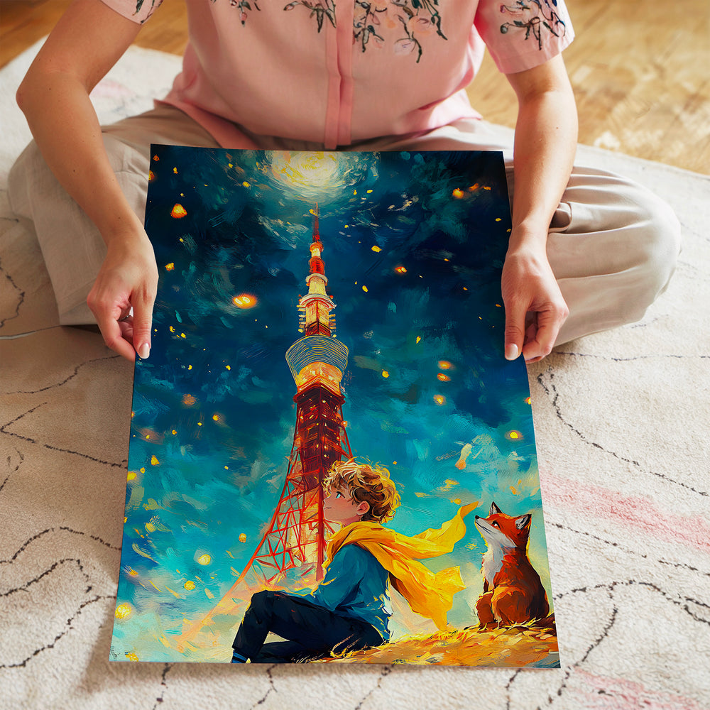 L'impression présentée en poster, sans encadrement, sur un mur neutre.