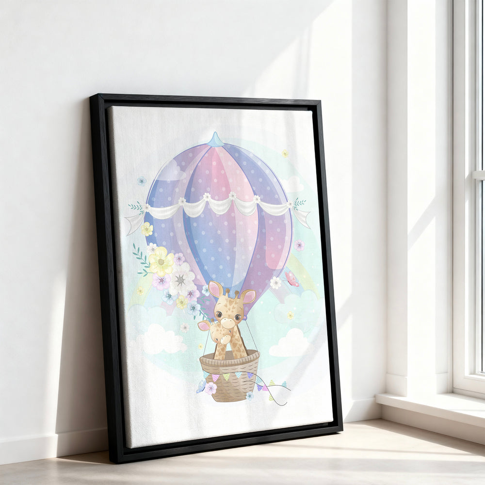 Le tableau accroché en situation dans un intérieur meublé.