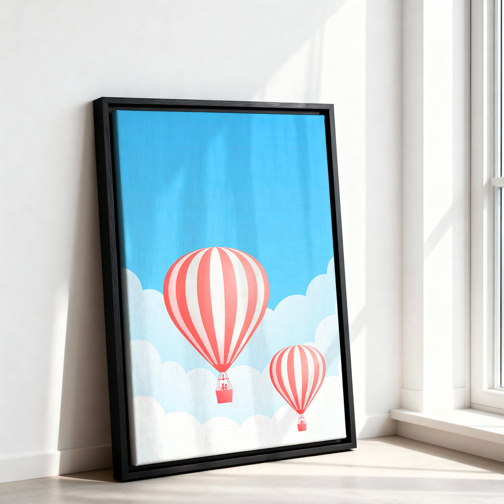 Le tableau accroché en situation dans un intérieur meublé.