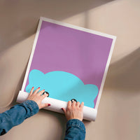 L'impression présentée en poster, sans encadrement, sur un mur neutre.