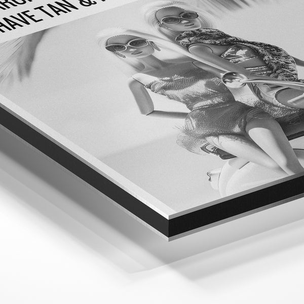 Affiche journal satirique noir et blanc rétro — Aluminium Dibond