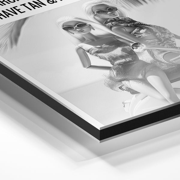 Affiche journal satirique noir et blanc rétro — Aluminium Dibond relief 3D