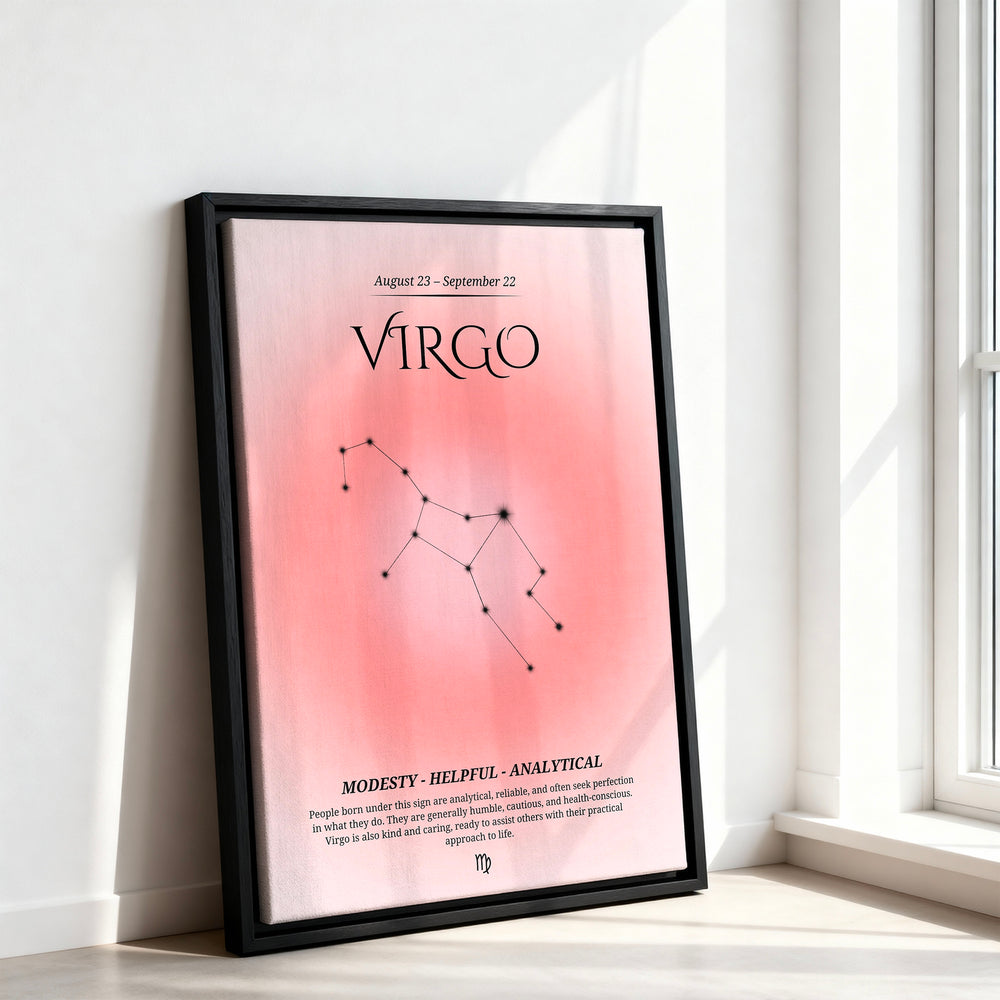 Le tableau accroché en situation dans un intérieur meublé.