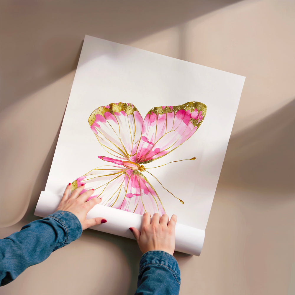 L'impression présentée en poster, sans encadrement, sur un mur neutre.