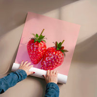 L'impression présentée en poster, sans encadrement, sur un mur neutre.