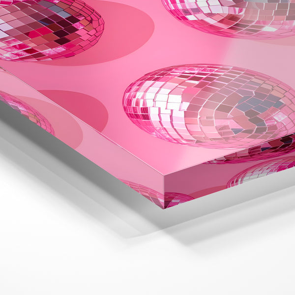 Boules à facettes rose et magenta pop art — Verre acrylique