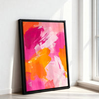Le tableau accroché en situation dans un intérieur meublé.
