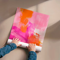 L'impression présentée en poster, sans encadrement, sur un mur neutre.