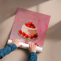 L'impression présentée en poster, sans encadrement, sur un mur neutre.