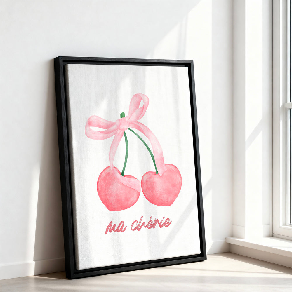 Le tableau accroché en situation dans un intérieur meublé.