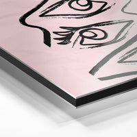 Gros plan du relief : la surépaisseur d'encre en lumière rasante sur aluminium Dibond.