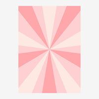 Un motif géométrique abstrait composé de rayons roses et blancs s'irradiant depuis le centre en dégradé de teintes.