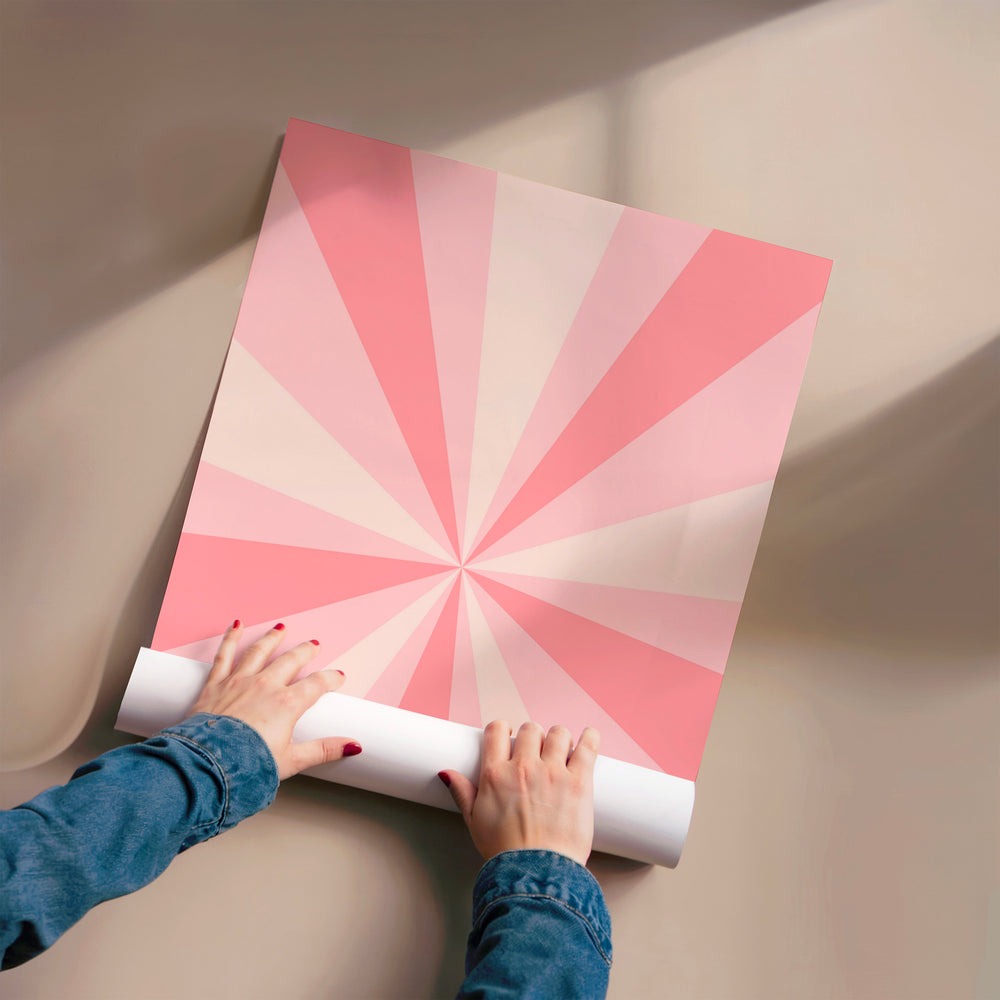 L'impression présentée en poster, sans encadrement, sur un mur neutre.