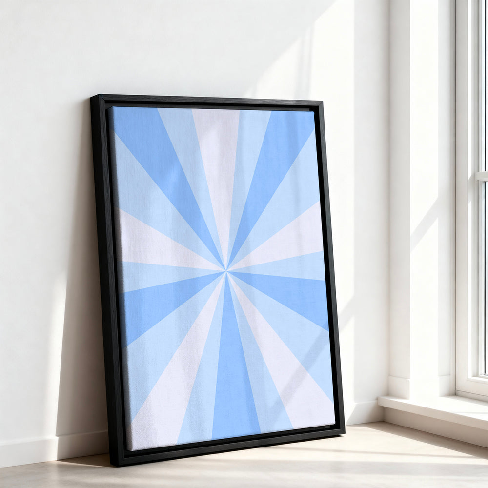 Le tableau accroché en situation dans un intérieur meublé.