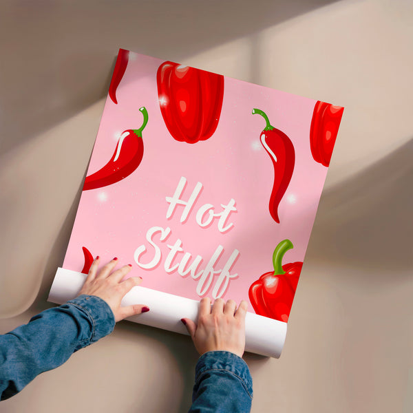 Hot Stuff - Affiche piments et poivrons rouges — Poster HP mat