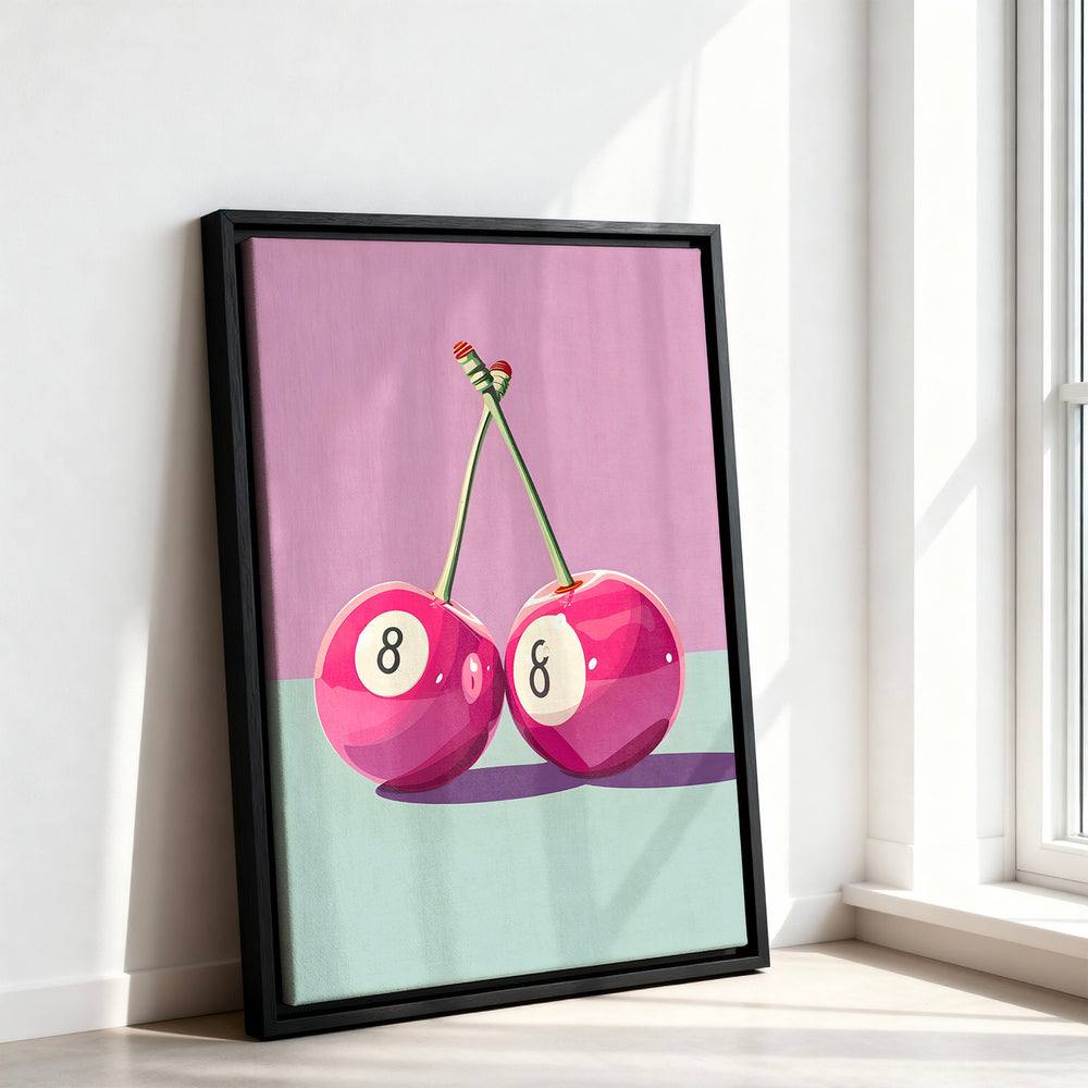 Le tableau accroché en situation dans un intérieur meublé.