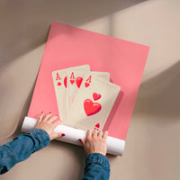 L'impression présentée en poster, sans encadrement, sur un mur neutre.