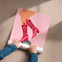 L'impression présentée en poster, sans encadrement, sur un mur neutre.