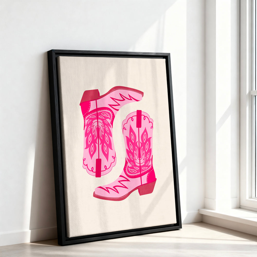 Le tableau accroché en situation dans un intérieur meublé.