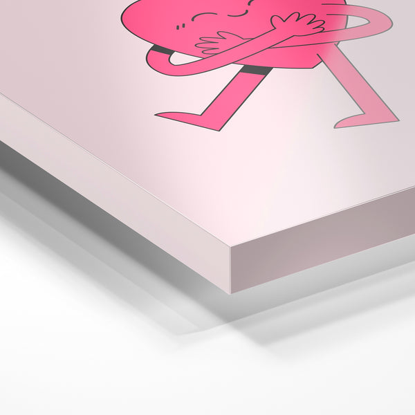 Self Love Club – Affiche rose et fuchsia — Verre acrylique
