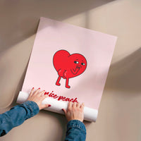 L'impression présentée en poster, sans encadrement, sur un mur neutre.