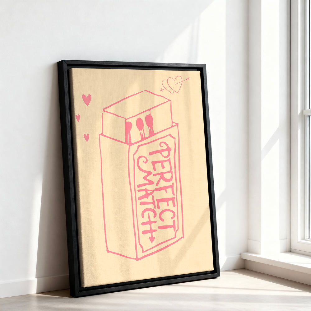 Le tableau accroché en situation dans un intérieur meublé.