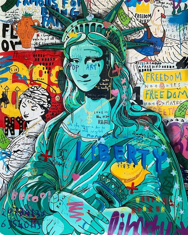 Tableau Pop Art Liberty Statue de la Liberté street art