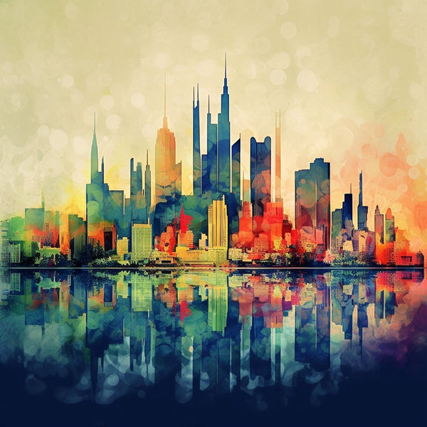 Contemporary City Skyline-Canvas-artwall-Artwall