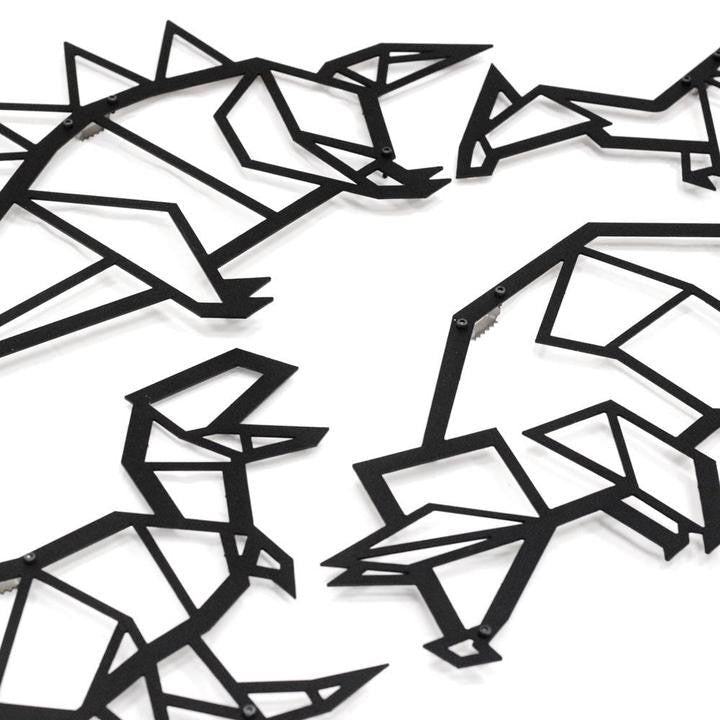 Decoration metal dinosaure