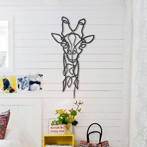 Décoration métal girafe design