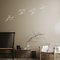 Décorations métals oiseaux blancs