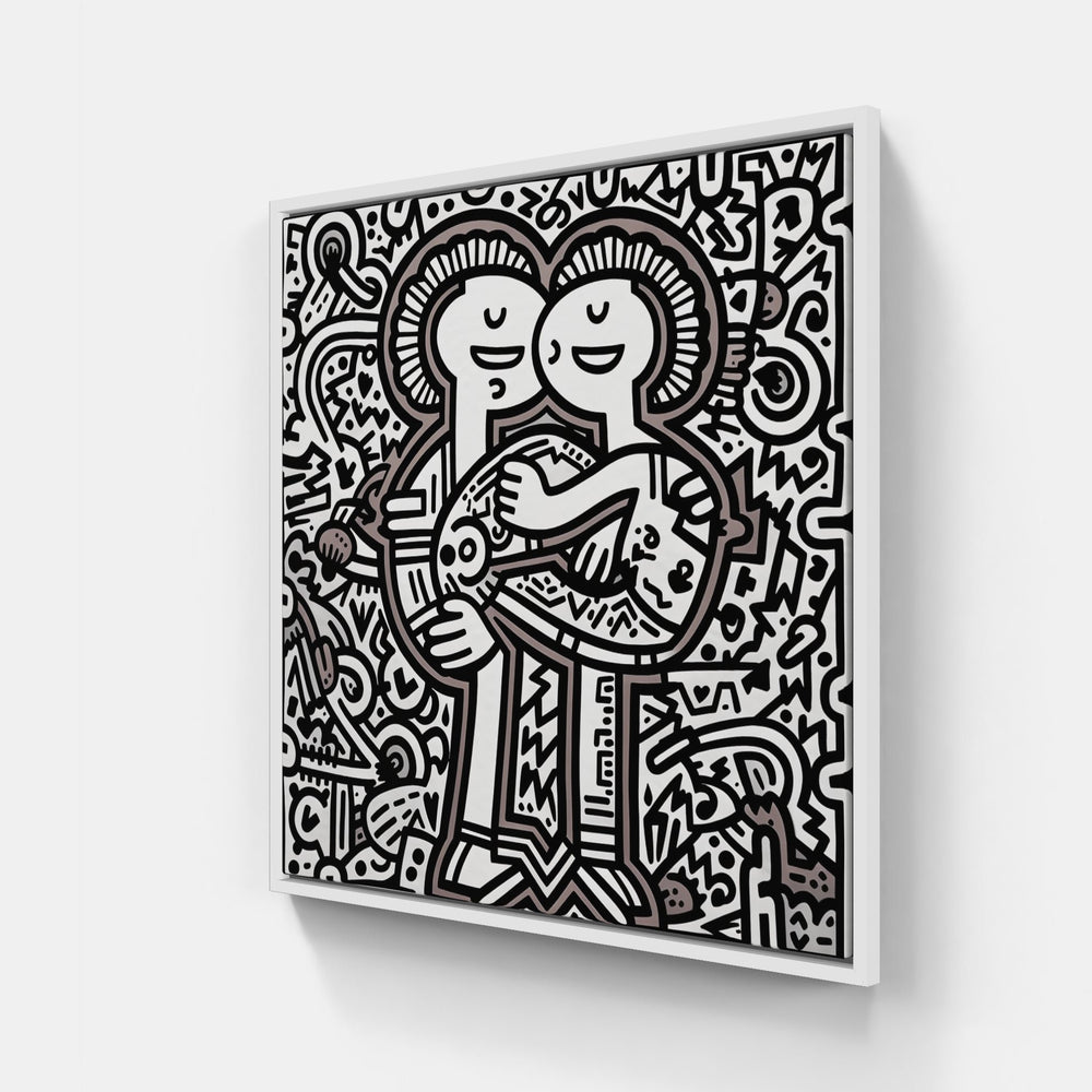Doodle do it-Canvas-artwall-20x20 cm-White-Artwall