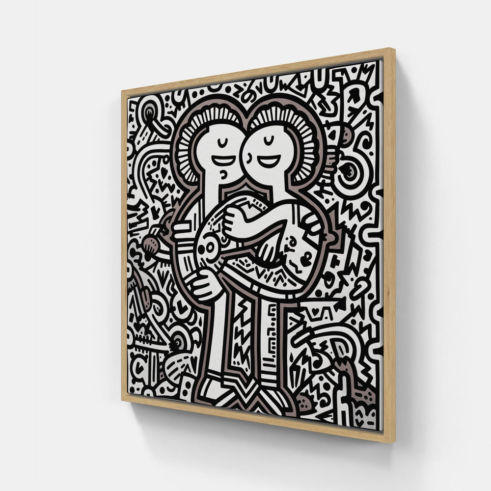 Doodle do it-Canvas-artwall-20x20 cm-Wood-Artwall