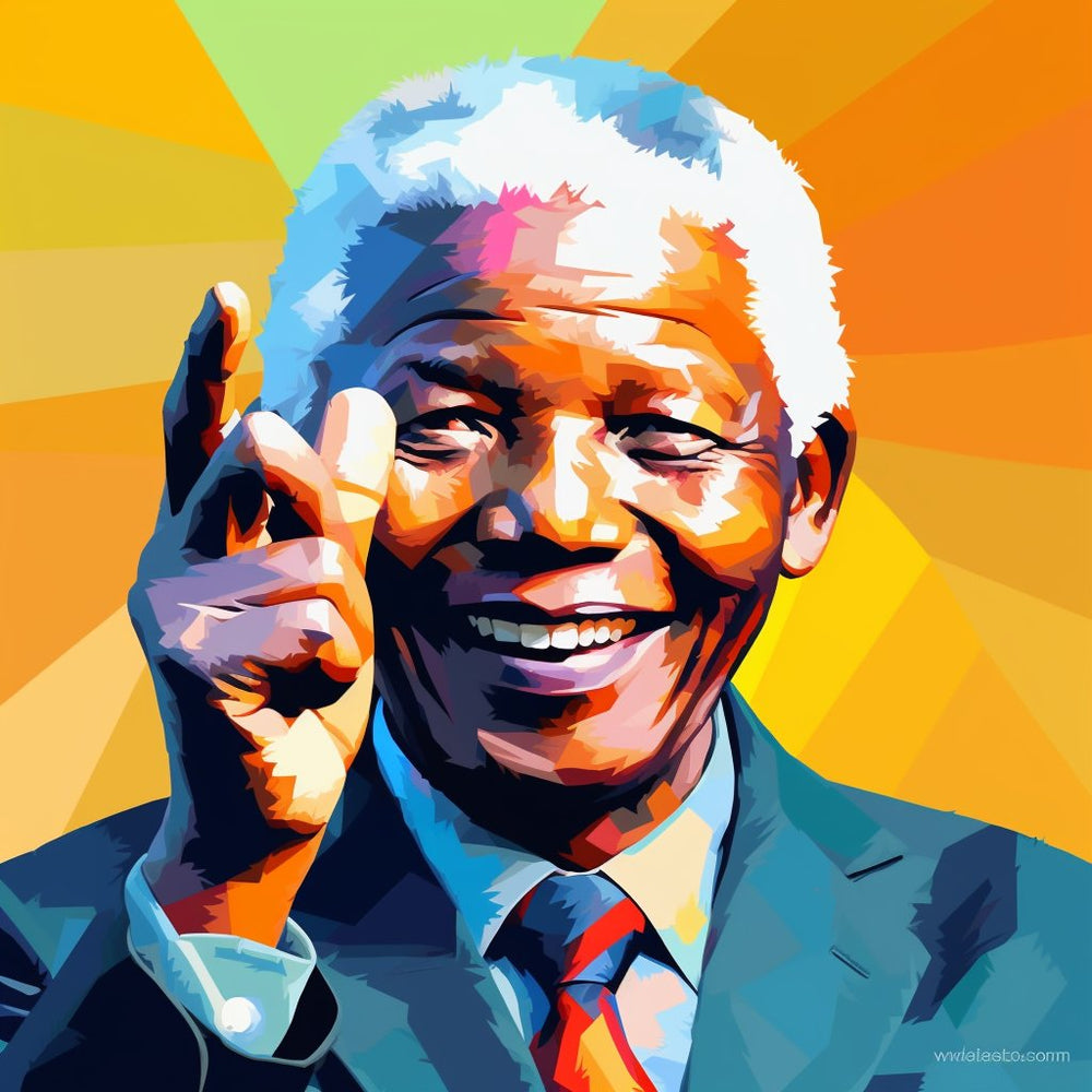 Nelson Mandela fight-Canvas-artwall-Artwall