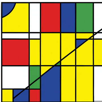 Mondrian Blue Rectangle