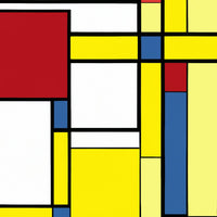 Mondrian geometry abstract-Canvas-artwall-Artwall
