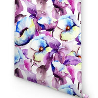 Papier Peint Floral Coloré